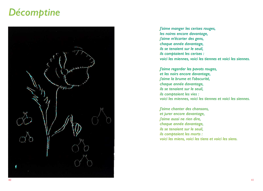 Page decomptine dans une autre clarte